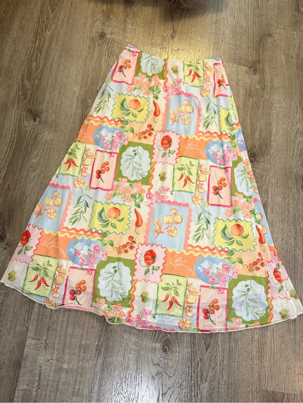 See You Monday Colorful Patchwork Maxi Skirt mesh - Picture 2 of 7